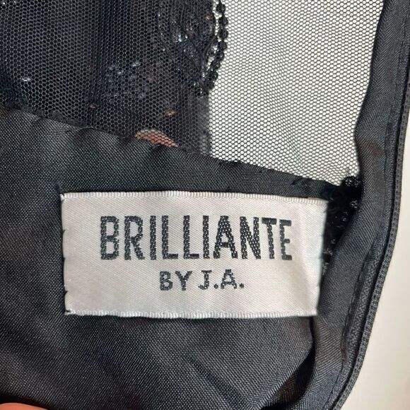 Brillante By JA Vintage Black Silk Sequin Maxi Dress Women’s Size 8 - Picture 11 of 11